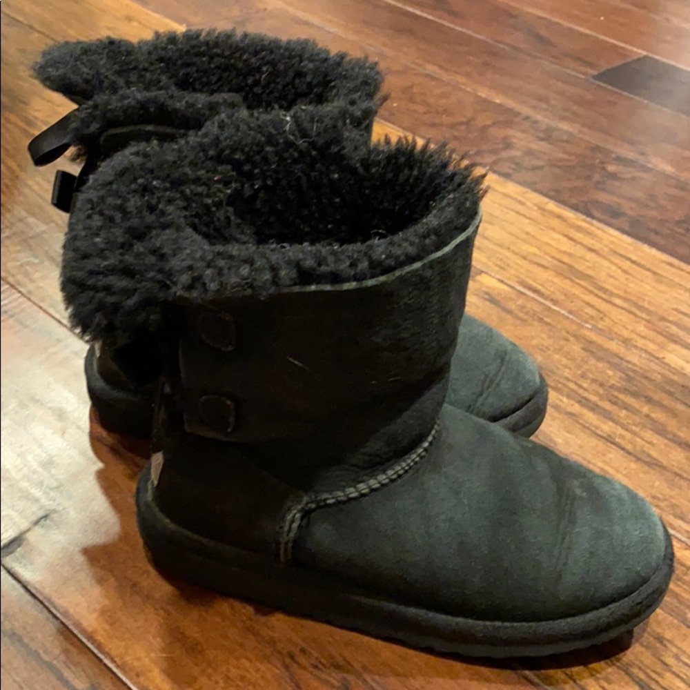 UGG Bailey Bow Boot Kids 3 Black